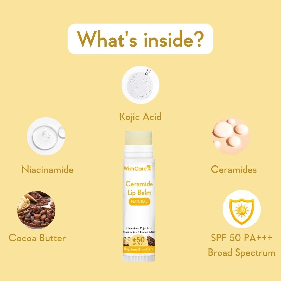 Picture of WishCare Ceramide Lip Balm with SPF 50 PA+++ (Natural)