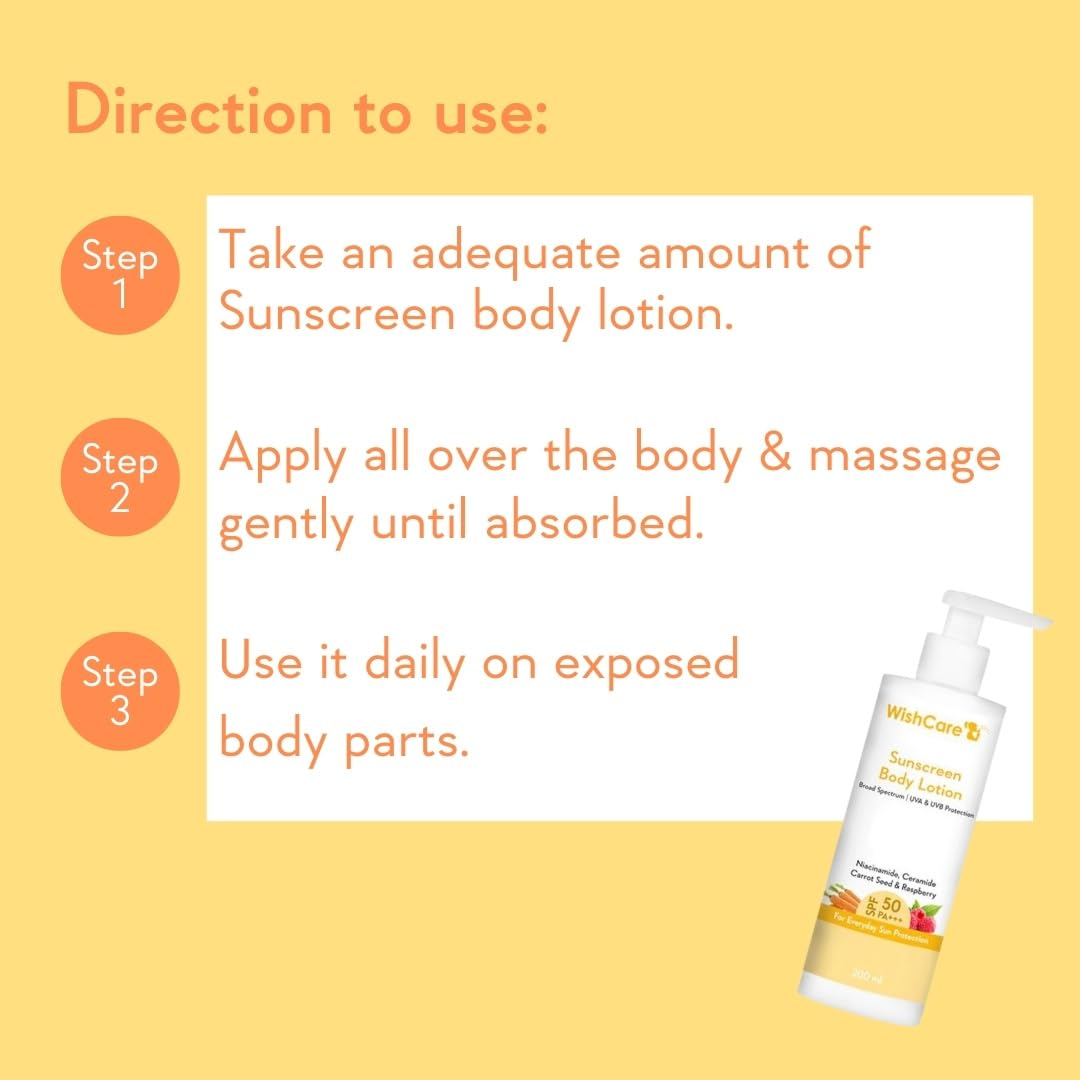 Picture of WishCare SPF 50 Sunscreen Body Lotion - 200ml