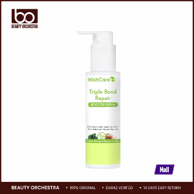 Picture of WishCare Triple Bond Repair Booster Hair Serum for Dry Frizzy Hair - 10% AminoPeptide Complex- For Men & Women 100ml