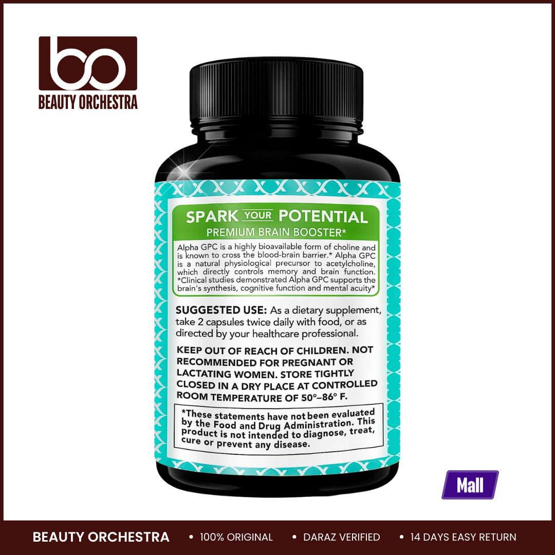 Picture of X Gold Health Alpha GPC Choline 600mg - 120 Veggie Capsules