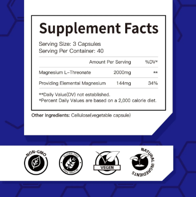 Picture of YAAHARO Magnesium L -threonate 2000 mg - 120 capsules