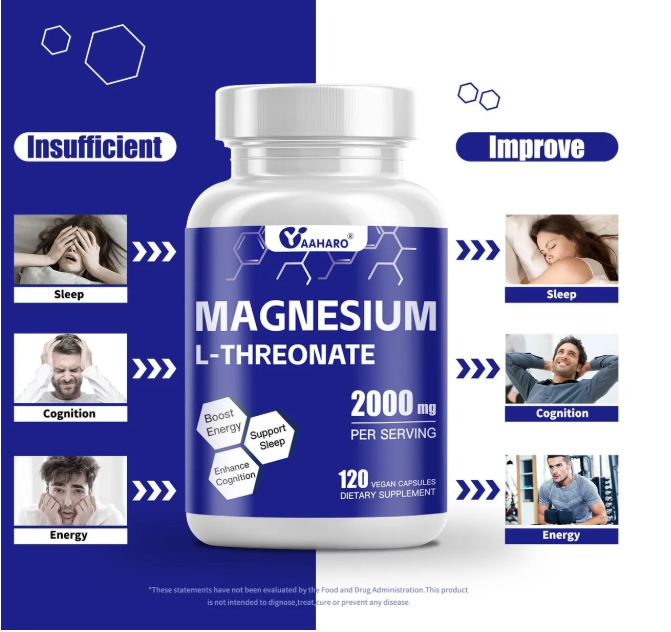 Picture of YAAHARO Magnesium L -threonate 2000 mg - 120 capsules