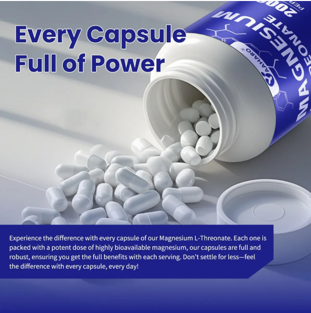 Picture of YAAHARO Magnesium L -threonate 2000 mg - 120 capsules