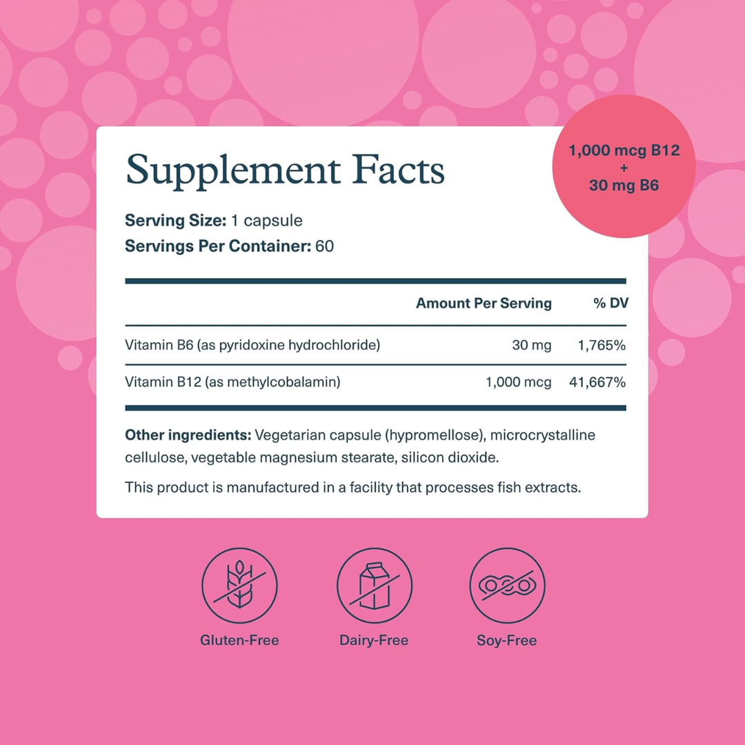 Picture of Youtheory Vitamin B12 B6 1000 mcg – 60 Capsules