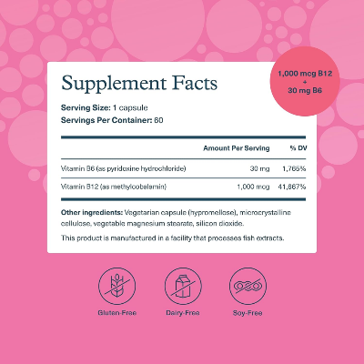 Picture of Youtheory Vitamin B12 B6 1000 mcg – 60 Capsules