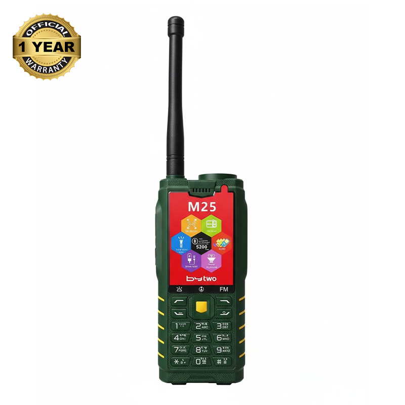 Picture of Bytwo M25 Antina Power Bank Phone with 4 SIM, 5200mAh Super Battery, Magic Voice, Auto Call Record Option and Camera, Multicolor (Best Price) (Phone Stand Free)