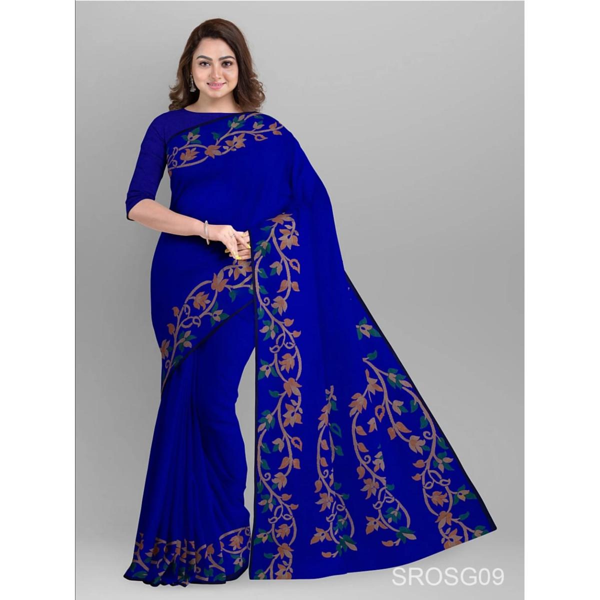 Picture of Half Silk Jamdani Saree