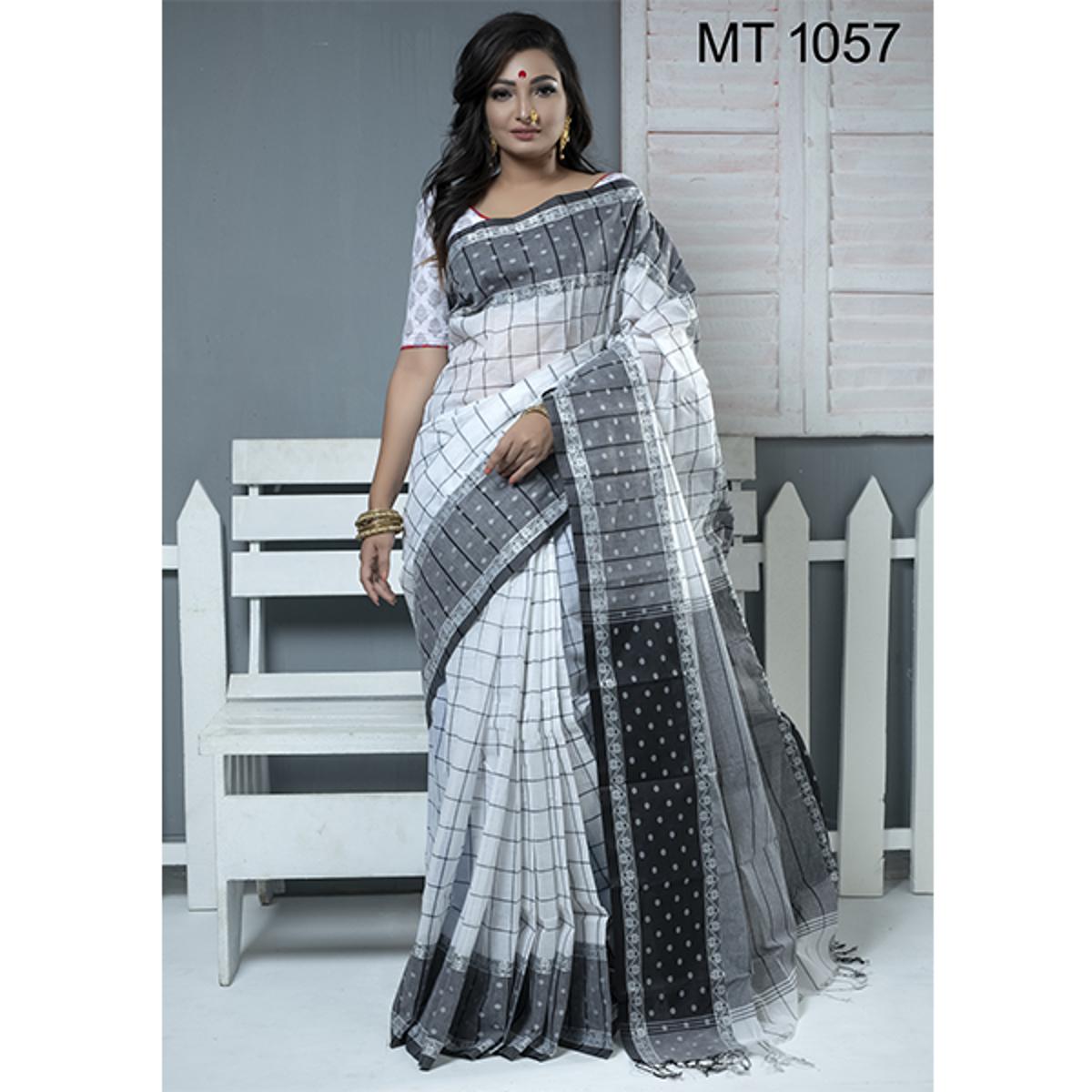 Picture of Tangail Tat Half Silk Saree For Women