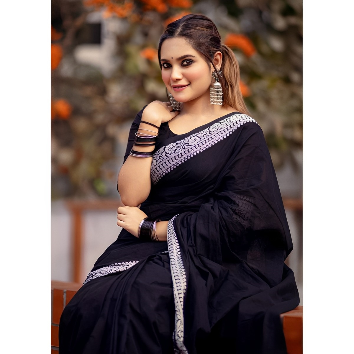 Picture of Trendsetter -Upscale Living -Tangail Tat Half Silk Saree for Girls and Women- Inventive Choice Qualityful - Easy To care and Longive