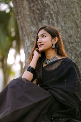 Picture of Fashionable Half Silk Chumki Tangail Tat Saree For Women - Sari