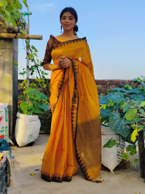 Picture of Tangail Tat Saree For Women With Blouse Piece - Casual & Partywear