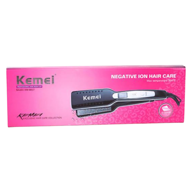 Picture of kemei hair straightener KM-8817 Hair Styler professional Electric Hair straightener straight iron electric straight hair tpol