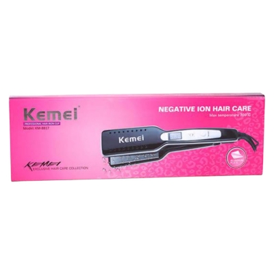 Picture of kemei hair straightener KM-8817 Hair Styler professional Electric Hair straightener straight iron electric straight hair tpol