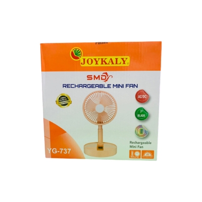 Picture of JOYKALY YG-737 Rechargeable Lithium Battery Strong Wind Foldable & Movable Table Fan With Light