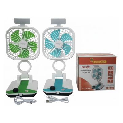 Picture of JOYKALY YG-716B  Rechargeable Lithium Battery Multiple Modes Portable Desk Fan