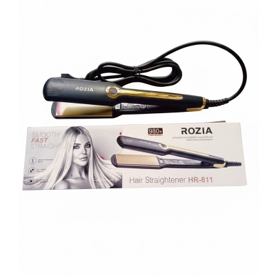 Picture of ROZIA Premium Professional Ceramic Hair Straightener/Iron HR-811 (Black, Gold)