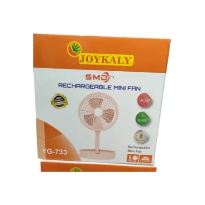 Picture of অফিস হোম টেবিলের জন্য রিচার্জেবল মিনি ফ্যান YG-733 পোর্টেবল ফ্যান জয়কলি ব্র্যান্ড (3 ঘন্টা-5 ঘন্টা ব্যাকআপ)