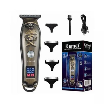 Picture of Kemei KM-2231 Full Metal Rechargeable Cordless Hair Trimmer For Men LCD Display