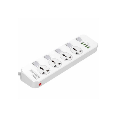 Picture of LDNIO SC4408 (ORG) Electrical Socket Smart Extension Multifunction Power Supply Strip Charger Adapter With 4 USB Port