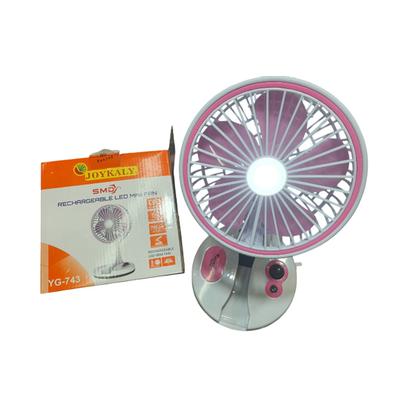 Picture of JOYKALY YG-743 Rechargeable Lithium Battery Strong Wind Portable Desk / Table Fan