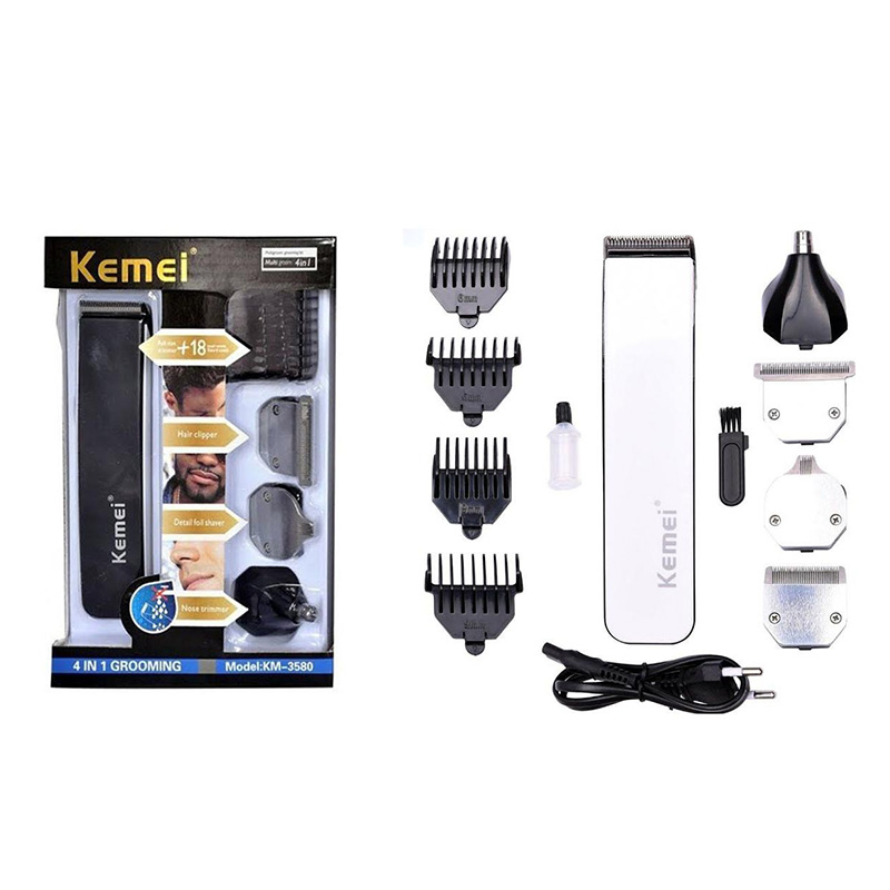 Picture of Kemei KM 3580 4 in 1 Rechargeable Professional Grooming Kit