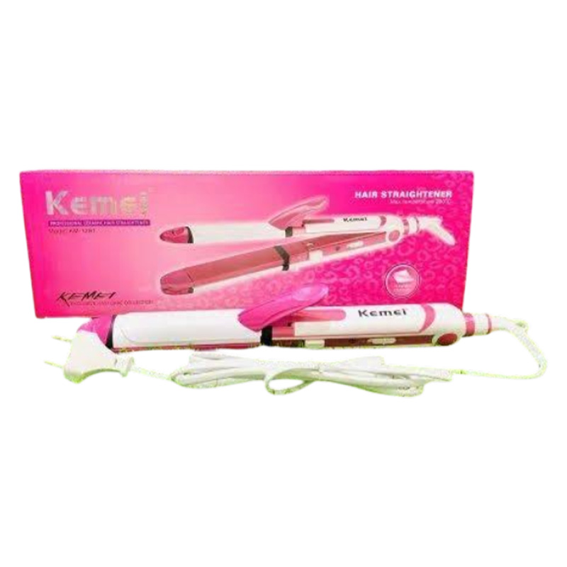 Picture of Kemei KM-1291 Professional 3 in 1 Hair Straightener Curler And Zic Zac Iron - Hair Straightener