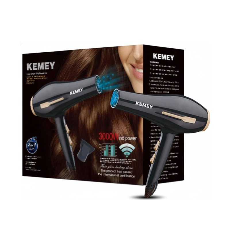 Picture of Kemey-KM-2376/2378 - 3000W ( 2 in ! ) Powerful-Professional-Heavy-Duty-Hair-Dryer-for-Unisex - Black