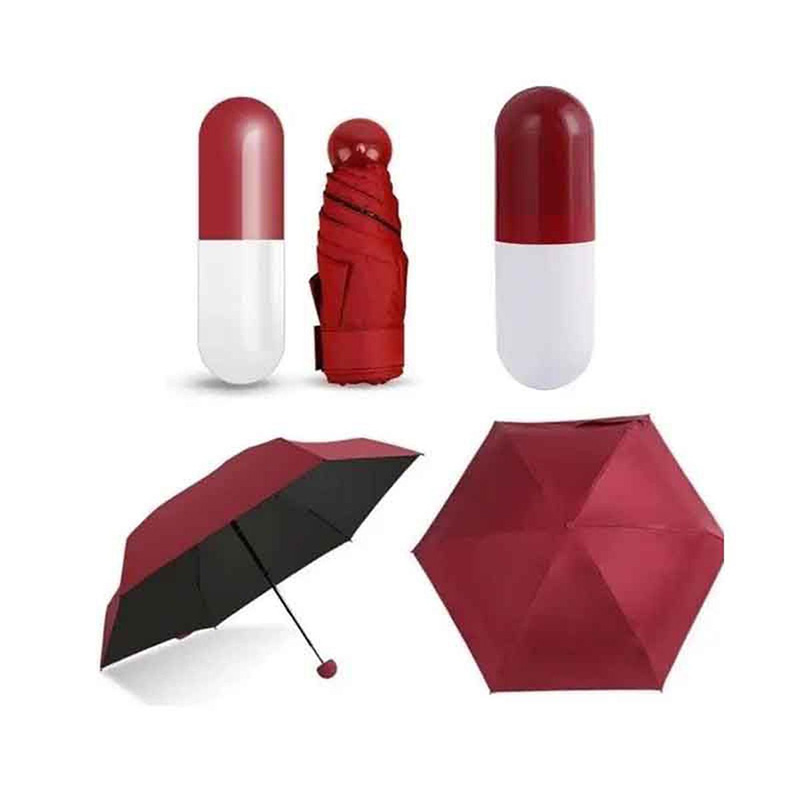 Picture of 7" Mini Folding Capsule Umbrella With Cute Capsule Case