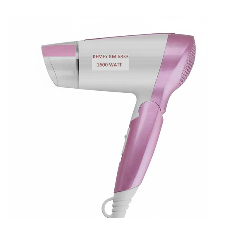 Picture of Kemey KM- 6833/6831/3365 Cool and Hot 2 in 1 Electric Foldable Hair Dryer for Women - Hair Dryer - Hair Dryer