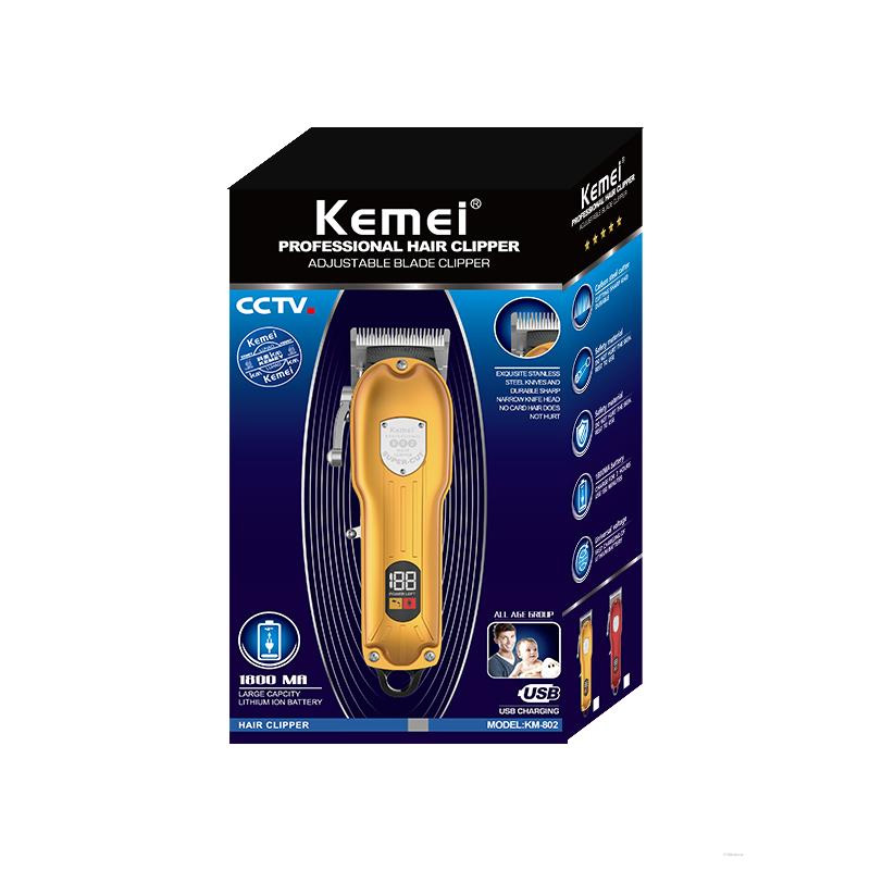 Picture of KEMEI KM-802 Mens Pomade Hair Engraving Cutter LED Digital Display Hair Clipper Trimmer