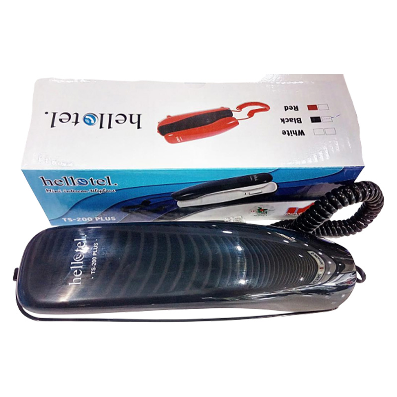 Picture of HelloTel TS-250 Telephone White, Black & Maroon Color