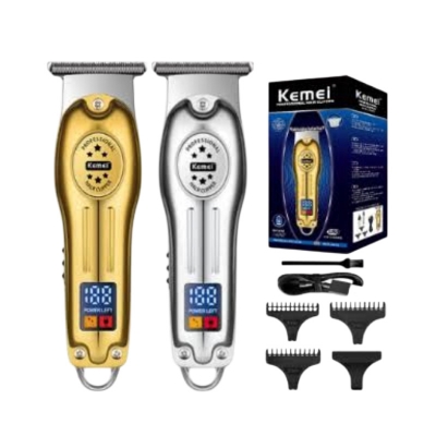 Picture of Kemei Km-678 Electric Gold Silver Color Hair Trimmer