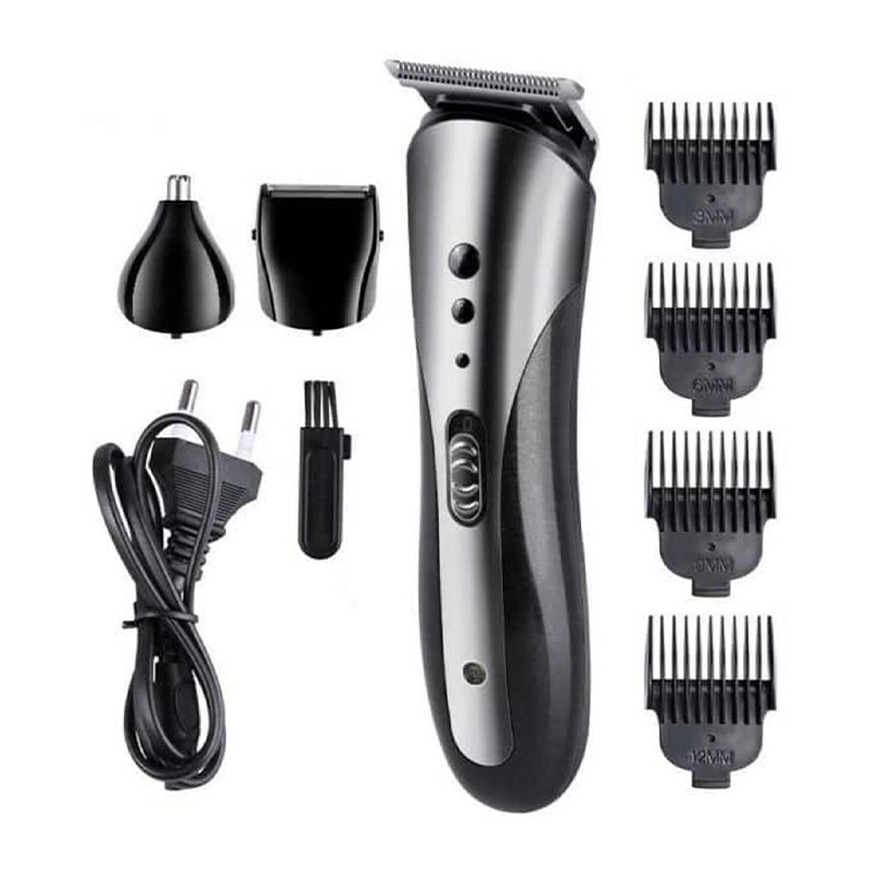 Picture of KM1071 3 in 1 Professional Rechargeable Hair Clipper Trimmer & Shaver Black & Silver