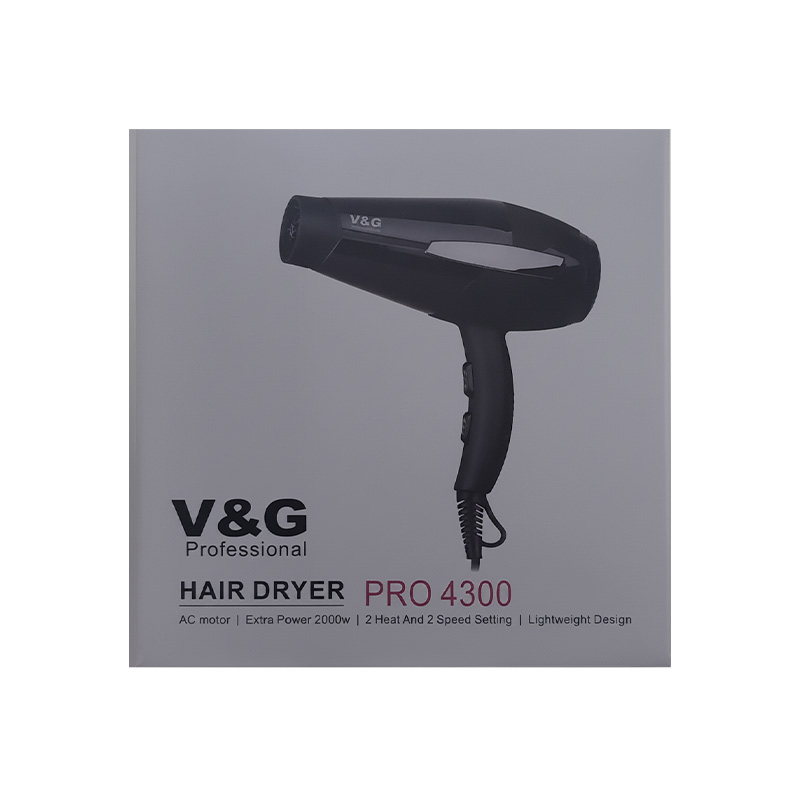 Picture of V&G Professional Hair Dryer Pro4300 Ac Motor Extra Power 2000W Natural Fresh Air 2 Heat