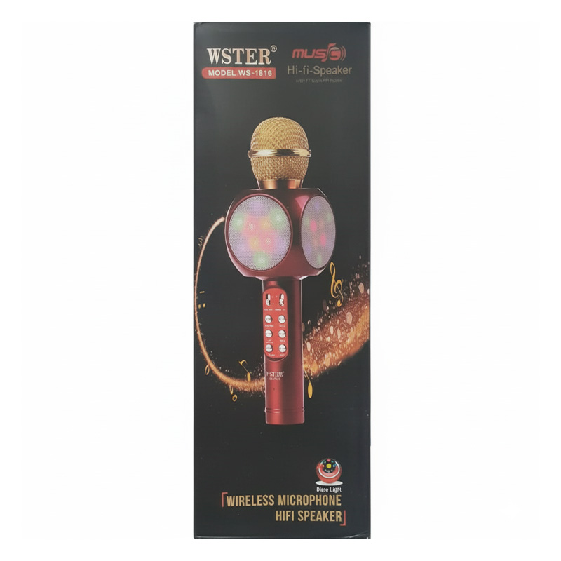 Picture of WSTER WS-1816 Fashion Bluetooth Wireless Microphone Mobile Player MIC Speaker Record Music