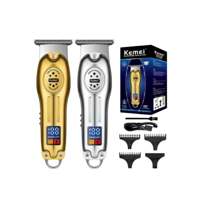 Picture of Electric Gold Silver Color Hair Trimmer Kemei Km-678 - Trimmer For Men