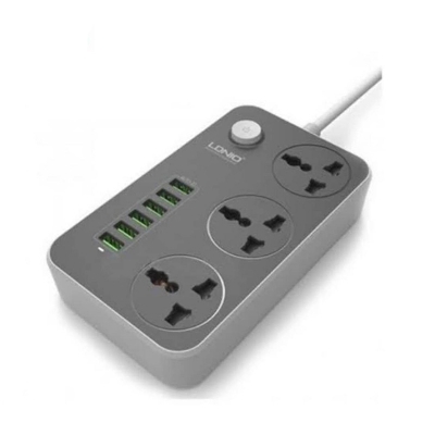 Picture of Ldnio 3.4A 6 Usb Charger And 3 Electrical Socket Sc-3604 Fast Charging Smart Power Strip 6 Usb Charger 3 Universal Power Plug (Eu/Uk/Us/Au) - Charger