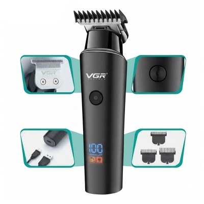 Picture of VGR V-937 NEW 8-hour Use time electric clipper LCD hair clipper hair salon special engraving electric clipper