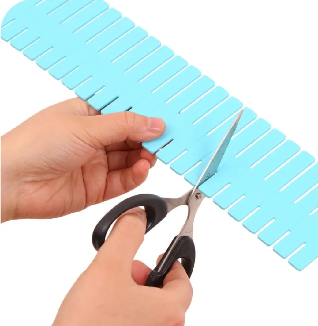 Picture of Adjustable Plastic Grid Drawer Organizer Multi-Purpose Drawer Storage Divider Adjustable Cabinet Storage Divider (6pcs)