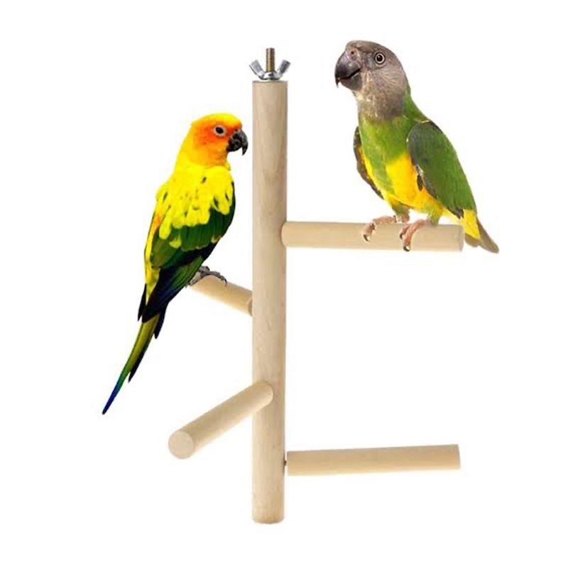 Picture of Wood Stairs Swing Pet  Bird Perch Play For Bird Toy-1pcs