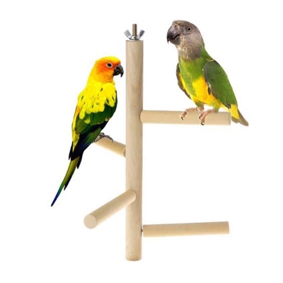 Picture of Wood Stairs Swing Pet  Bird Perch Play For Bird Toy-1pcs