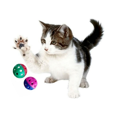 Picture of Pets Interactive Kitten Ball Toy With Bell Teaser 1.5 inch 2pcs