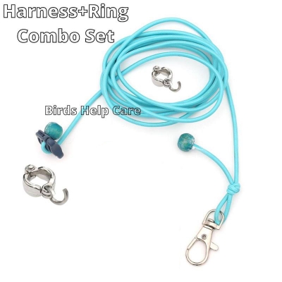 Picture of Ringneck Parrot China Ring & Harness 7mm Ring Combo