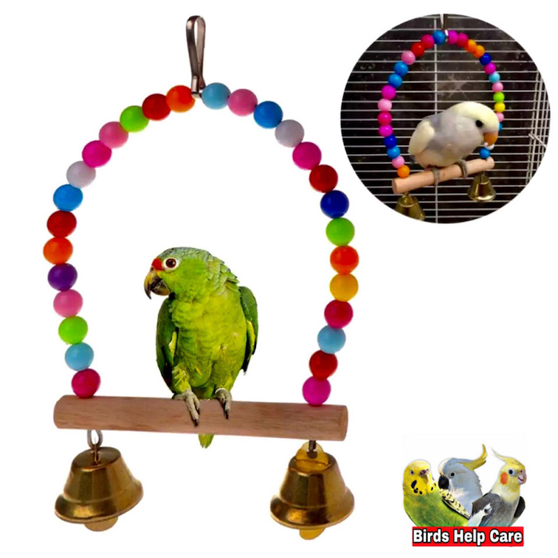 Picture of Bird's Swing for Cage Accessory Perch Bird Toy for any birds