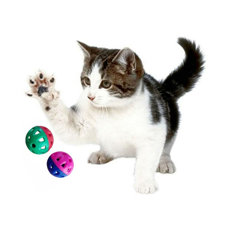 Picture of Pets Interactive Kitten Ball Toy With Bell Teaser 1.5 inch 2pcs