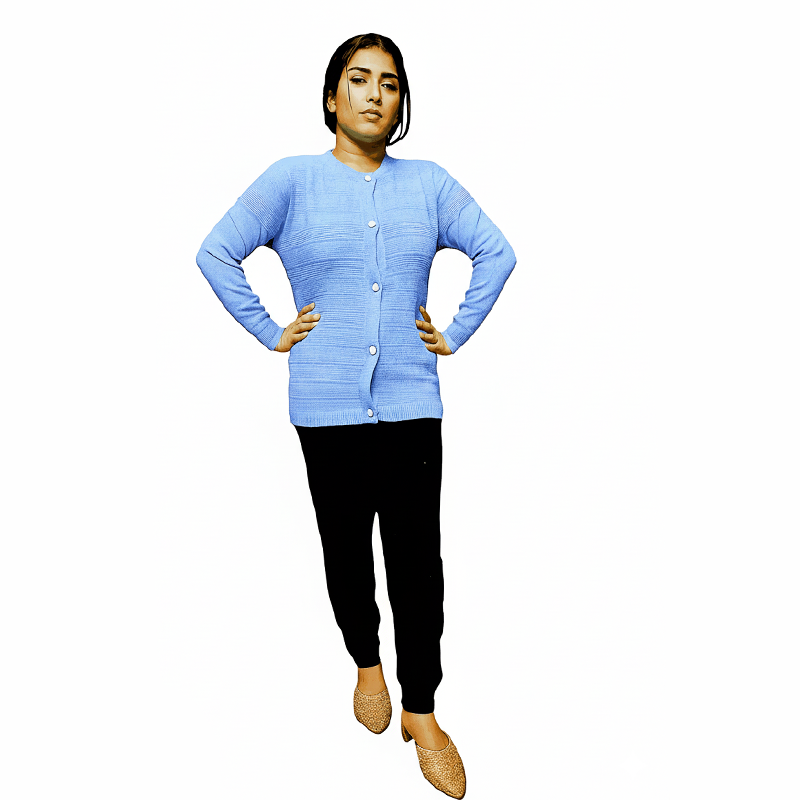 Picture of PBD Fabrics Front Button Closer Cardigan Sweater for Woman.