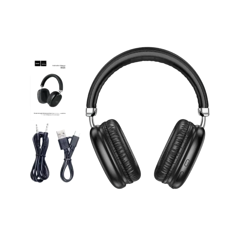 Picture of Hoco W35 MAX Over‑Ear Headphones | Bluetooth 5.3 (JL 7006F4) | 40 mm Drivers | 800 mAh Battery – 90 H Playback/Talk Time | Wired AUX & TF Card Modes | Hi‑Fi Sound | Lightweight & Foldable