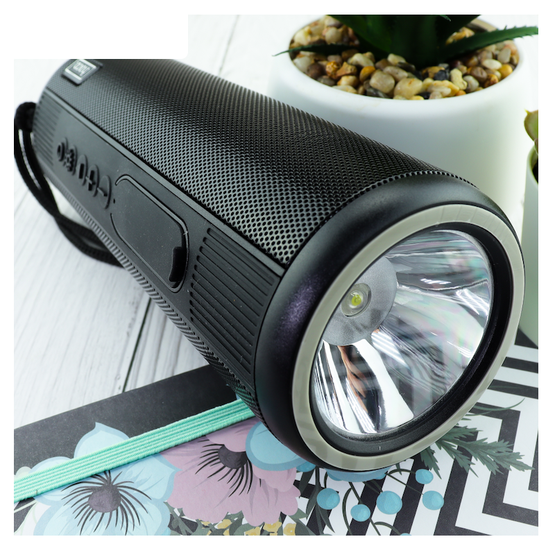Picture of Hoco HC11 Bora Bluetooth Speaker | BT 5.0 JL AC6925F | Dual 45 mm 5 W Drivers | 1200 mAh Battery | FM/TF/USB/AUX Playback | 418 g Portable Design | Built‑in Flashlight | IPX4 Splash‑Resistant