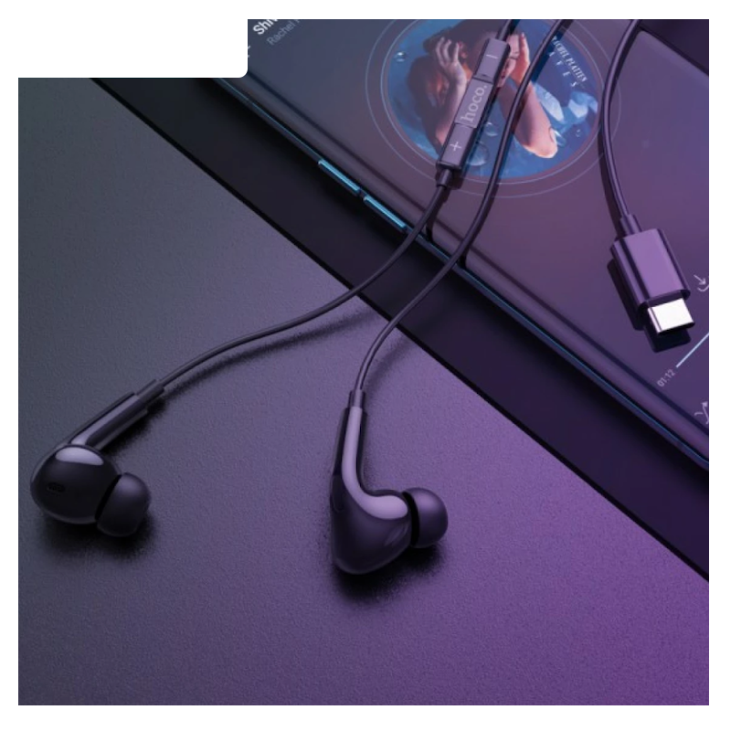 Picture of Hoco M101 Pro Type-C | 14 mm Deep‑Bass Drivers | Inline Mic & Volume Control | 1.2 m Tangle‑Free Cable | Clear Calls & Music | Type‑C Earphones BD