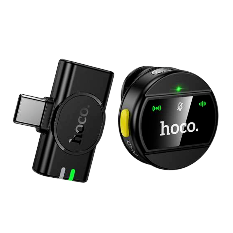 Picture of HOCO | L21 “Charm” Wireless Lavalier Microphone | Type-C or Lightning Receiver | Omnidirectional Electret, ENC Noise Reduction | Clip-On, Plug & Play | For Android & iPhone